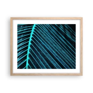 Plakat w ramie jasny dąb - Faktura zieleni - 50x40 cm