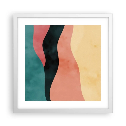 Plakat w białej ramie - Zgodna niezgodność - 40x40 cm