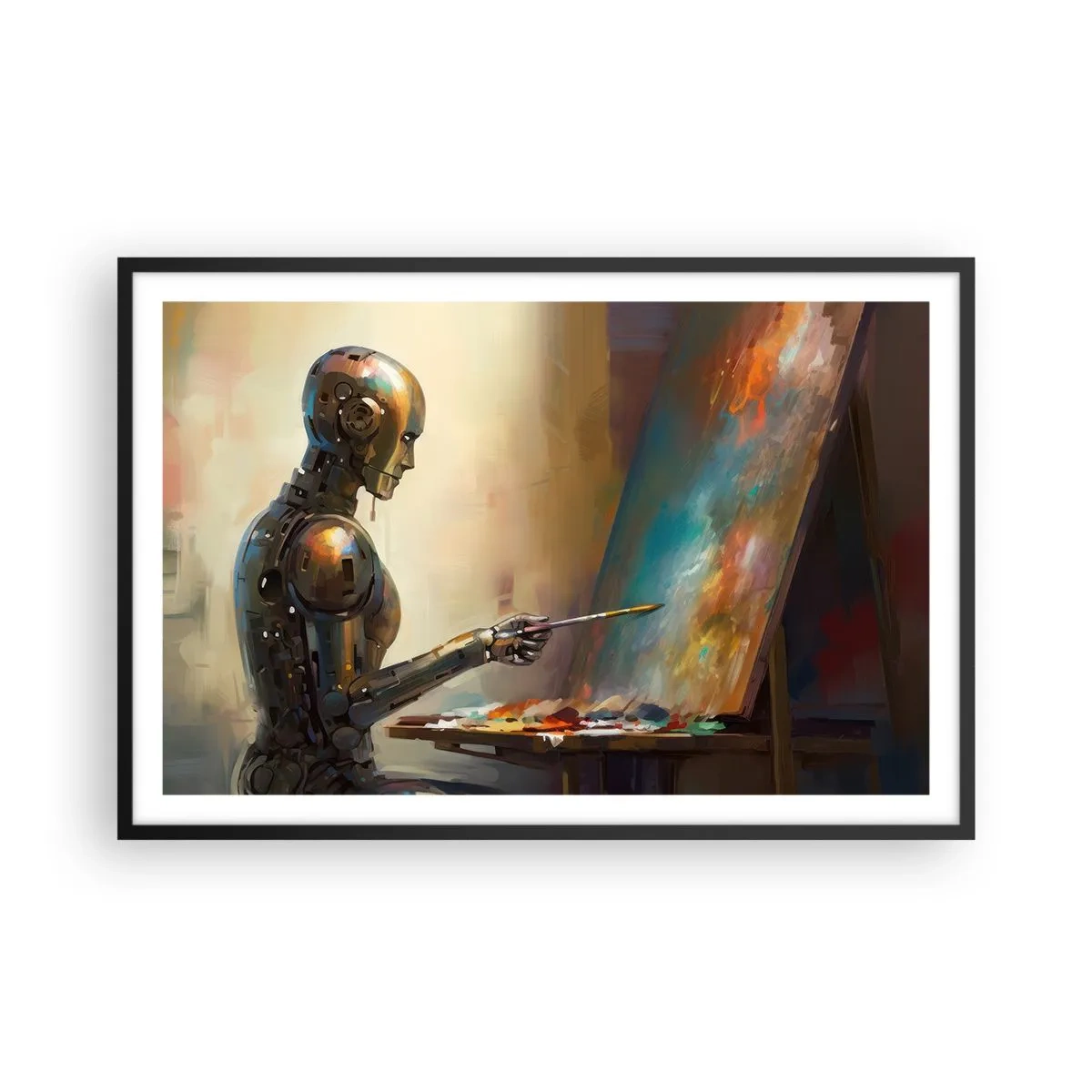 Plakat w czarnej ramie - Sztuka przyszłości - 91x61 cm