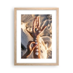 Plakat w ramie jasny dąb - Piękno w zasięgu ręki - 30x40 cm