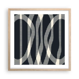 Plakat w ramie jasny dąb - Próba przełamania ciemności - 50x50 cm