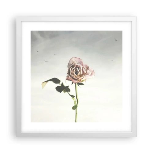 Plakat w białej ramie - Powitanie wiosny - 40x40 cm