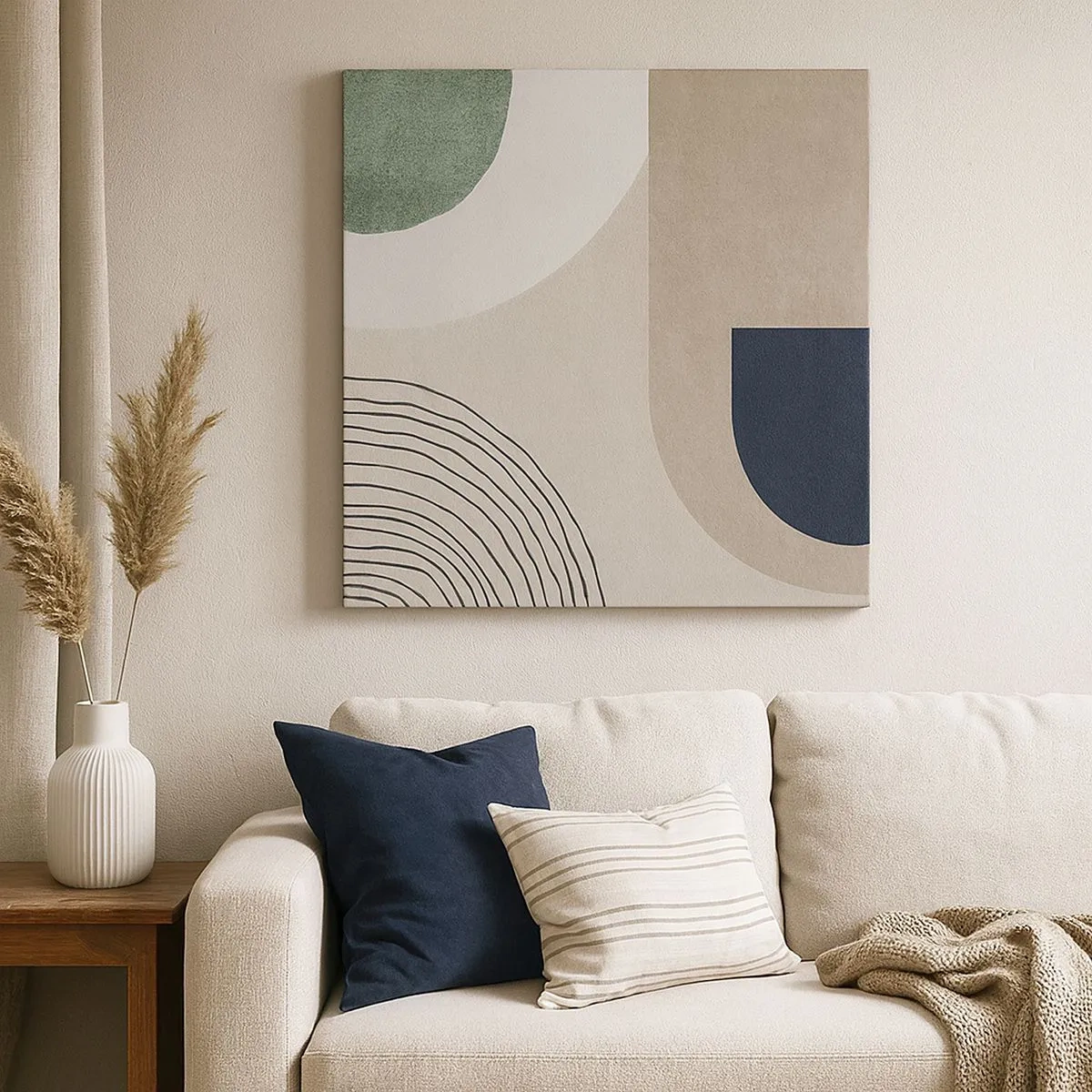 Obraz na płótnie - Łagodność owalu - 30x30 cm