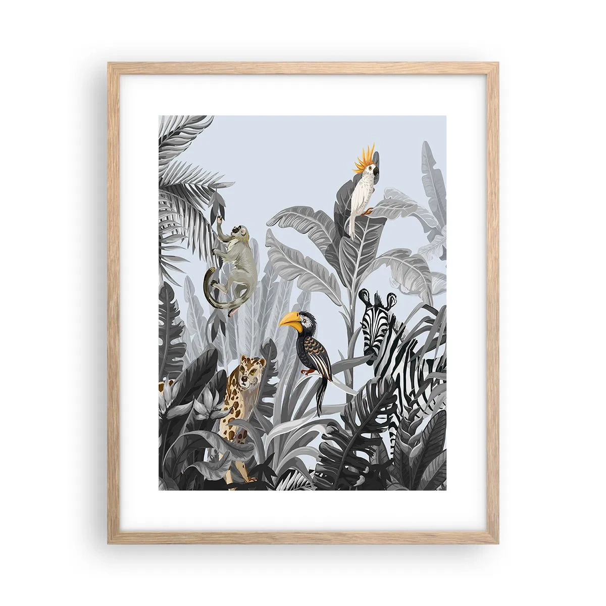 Plakat w ramie jasny dąb - Afrykańska bajka - 40x50 cm