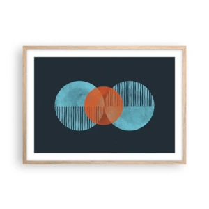 Plakat w ramie jasny dąb - Kompozycja symetryczna - 70x50 cm