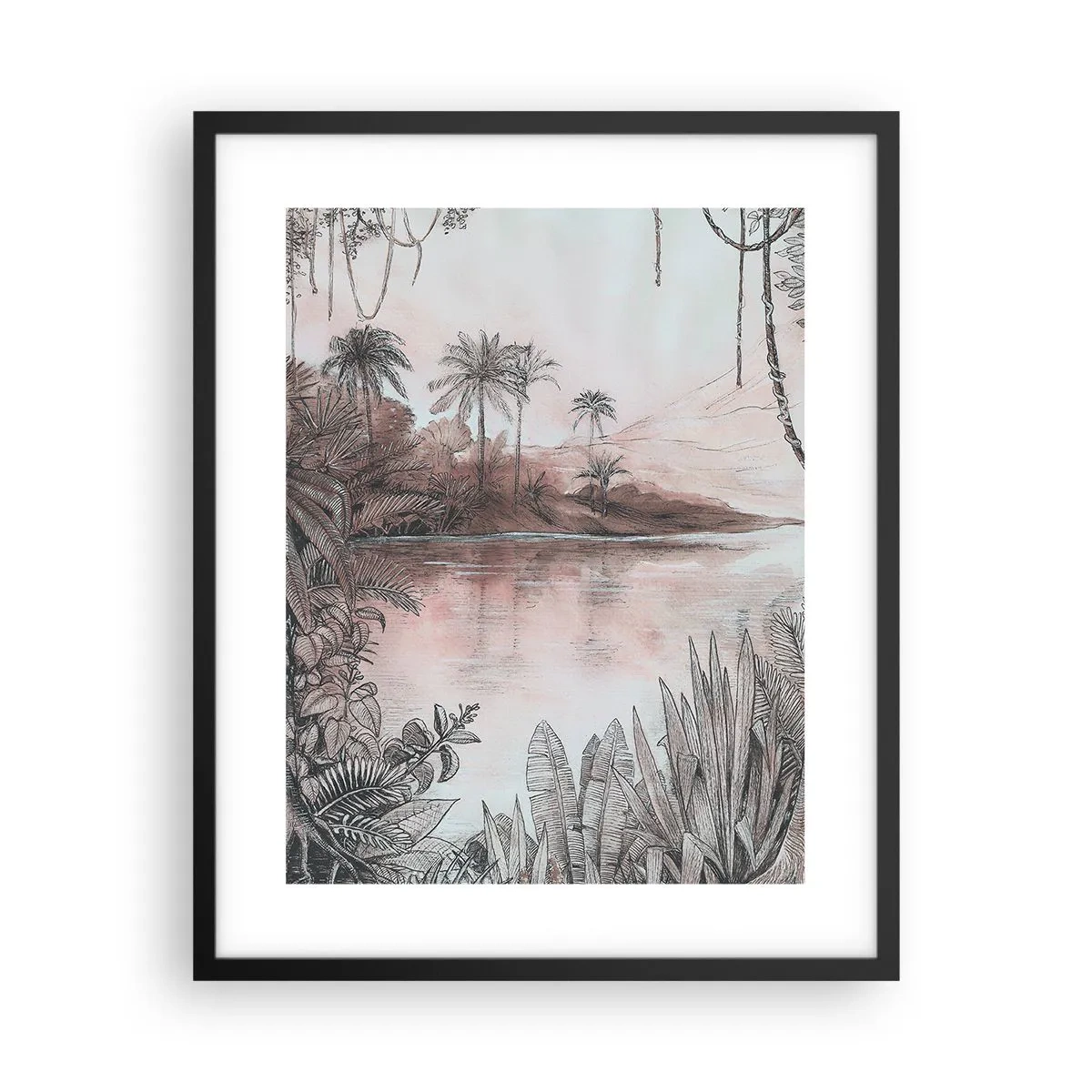 Plakat w czarnej ramie - XIX-wieczny pamiętnik odkrywcy - 40x50 cm