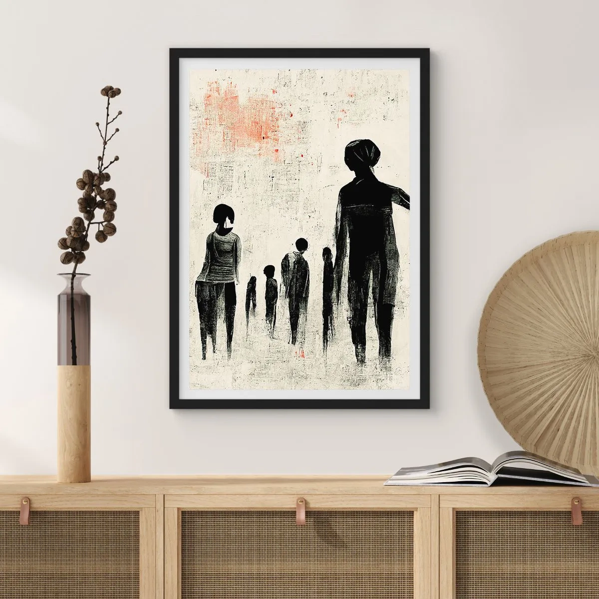 Plakat w czarnej ramie - Przeciw samotności - 30x40 cm