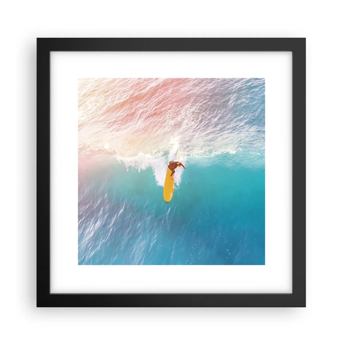 Plakat w czarnej ramie - Oceaniczny jeździec - 30x30 cm
