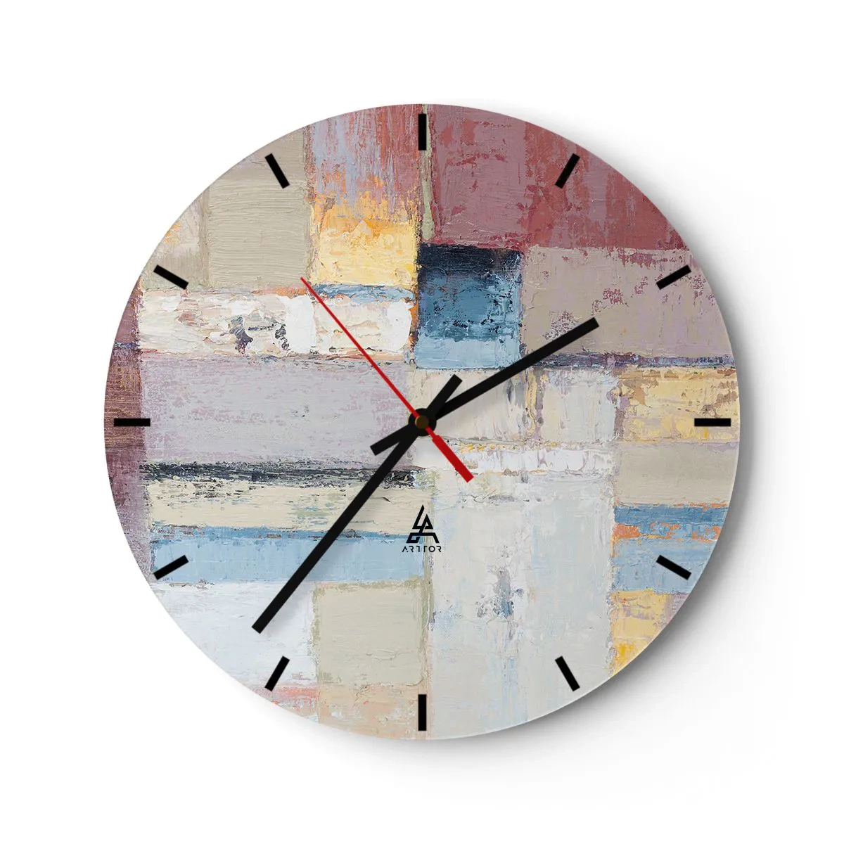 Zegar ścienny - Spokój geometrii - 30x30 cm