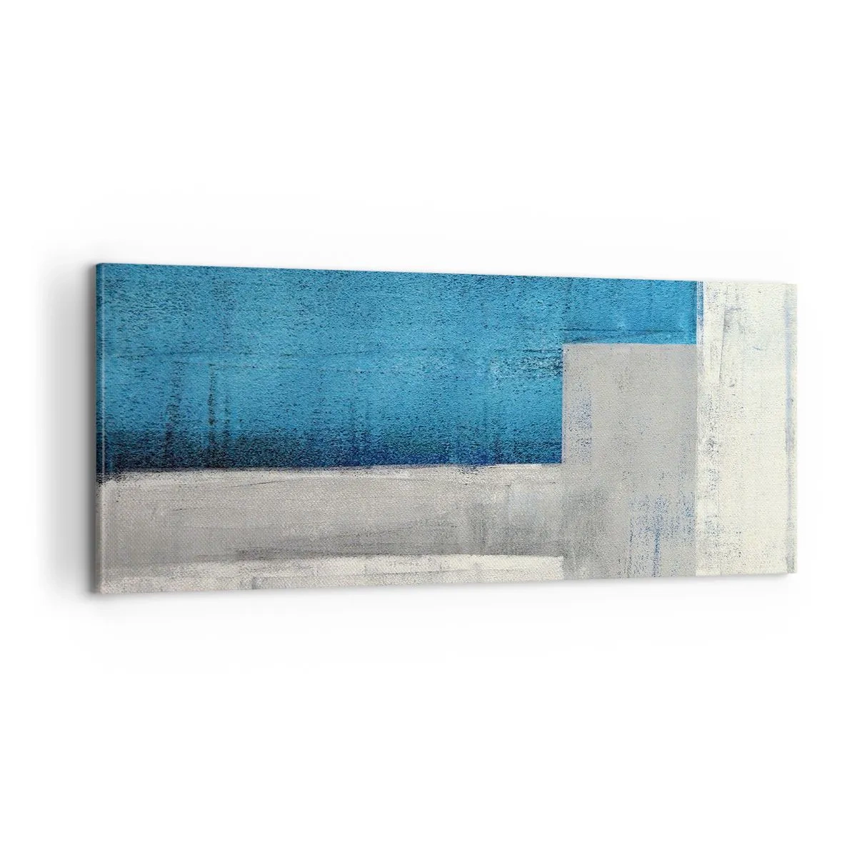 Obraz na płótnie - Kompozycja poetycka szarości i błękitu - 100x40 cm