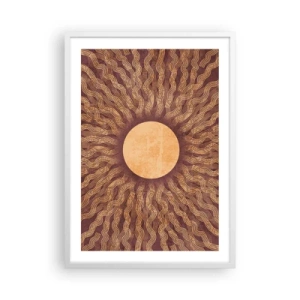 Plakat w białej ramie - Ikona słońca - 50x70 cm