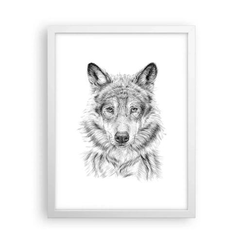 Plakat w białej ramie - Urodzony przywódca - 30x40 cm