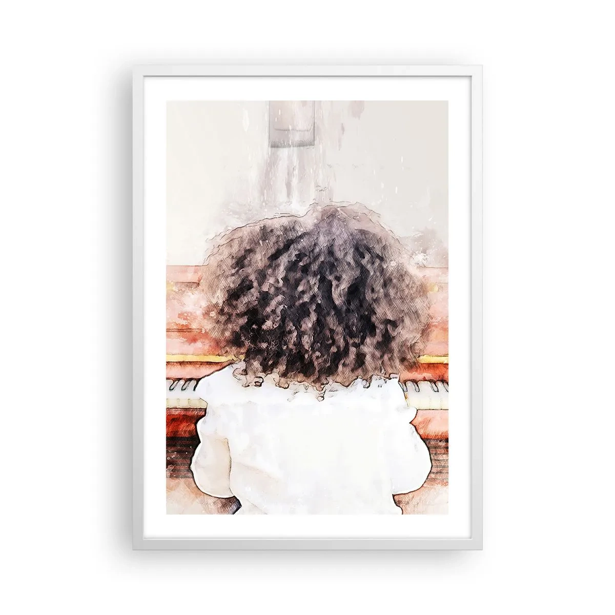 Plakat w białej ramie - W nowym świecie - 50x70 cm