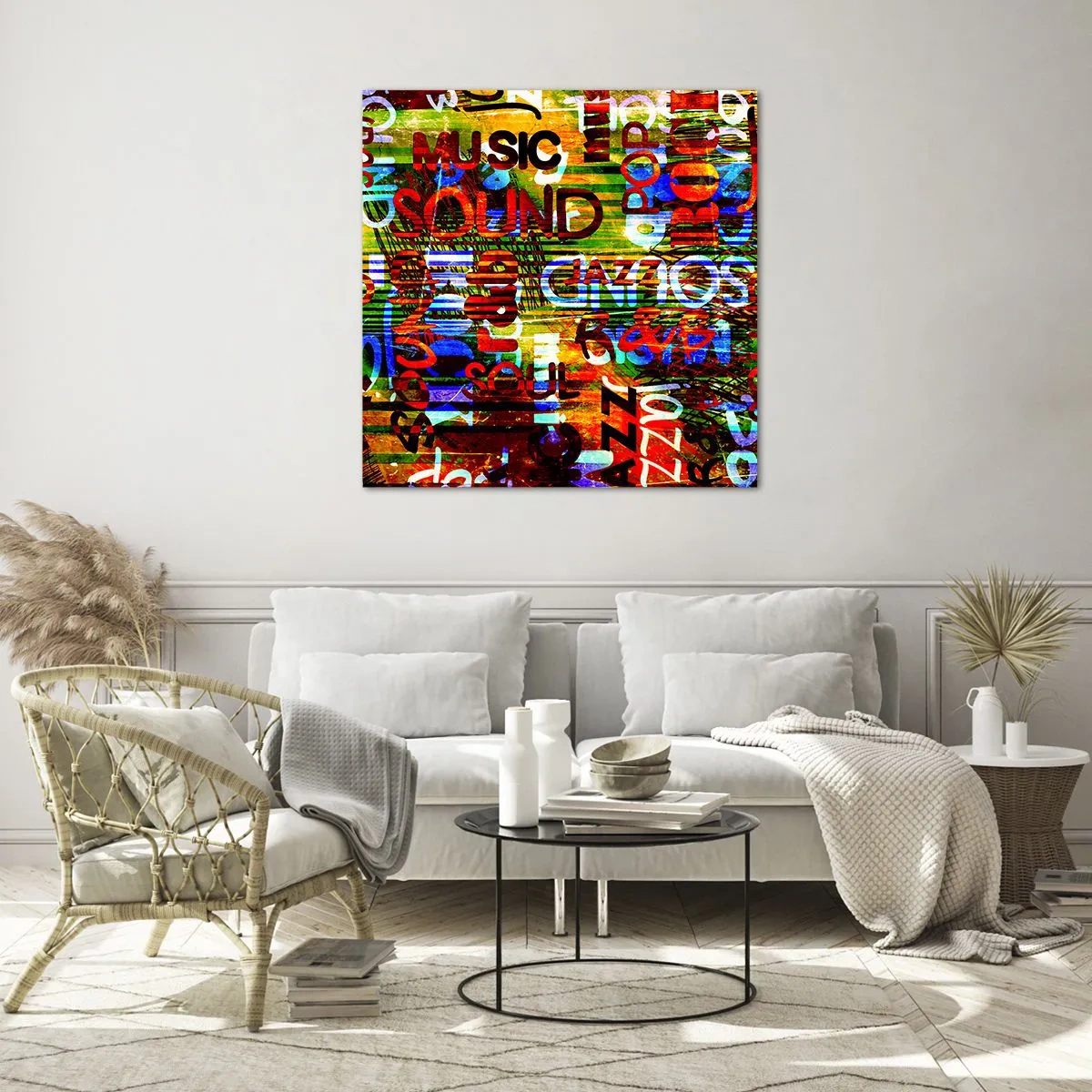 Obraz na szkle - Wszystkie barwy dźwięku - 70x70 cm
