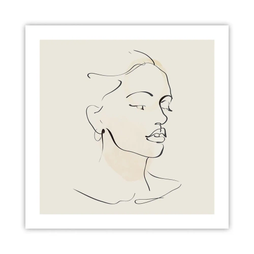 Plakat - Pewną kreską - 50x50 cm