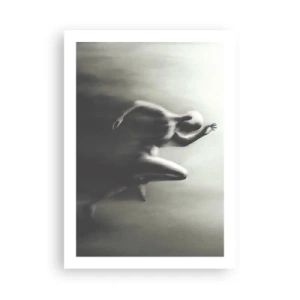 Plakat - Abstrakcyjna postać w ruchu w monochromatycznej tonacji - 50x70cm - Niepowstrzymany - Nowoczesna dekoracja ścienna do salonu, kuchni i sypialni ARTTOR