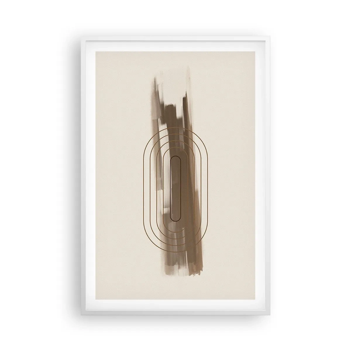 Plakat w białej ramie - Powiew szarości - 61x91 cm