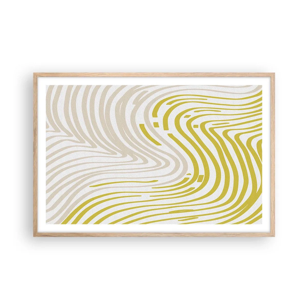 Plakat w ramie jasny dąb - Kompozycja z łagodnym ugięciem - 91x61 cm