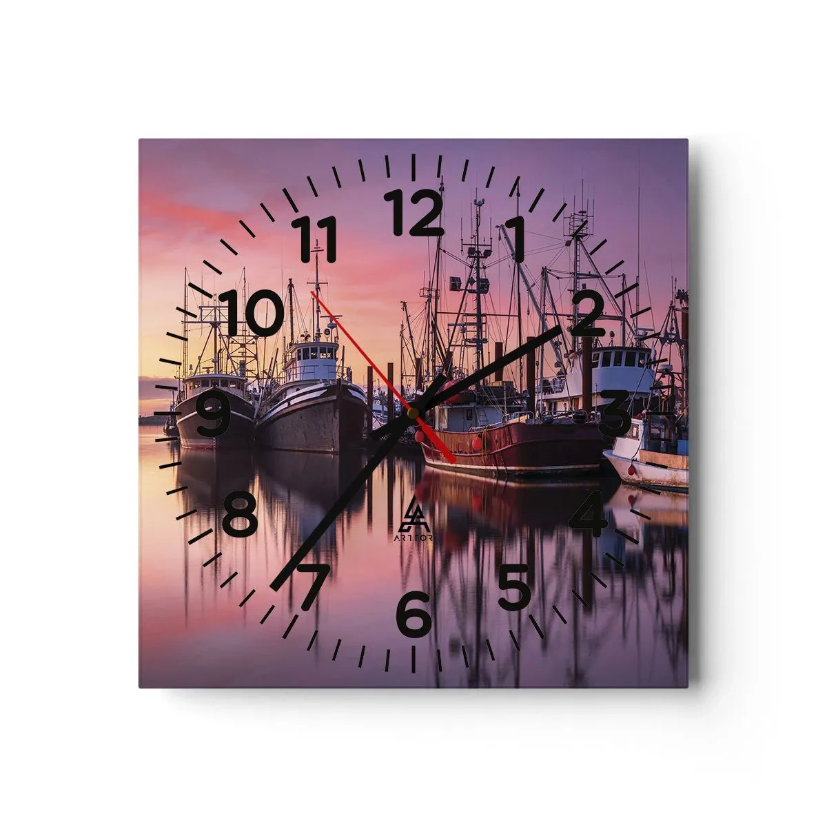 Zegar ścienny - Przed kolejnym dniem - 40x40 cm