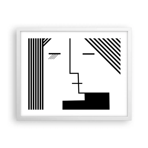 Plakat w białej ramie - Po prostu pocałunek - 50x40 cm