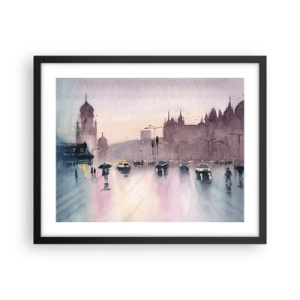 Plakat w czarnej ramie - W deszczowej mgiełce - 50x40 cm