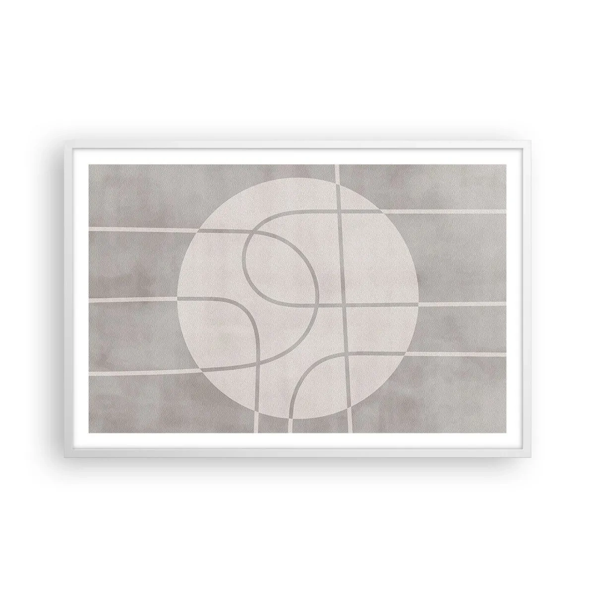 Plakat w białej ramie - Koliście i na wprost - 91x61 cm