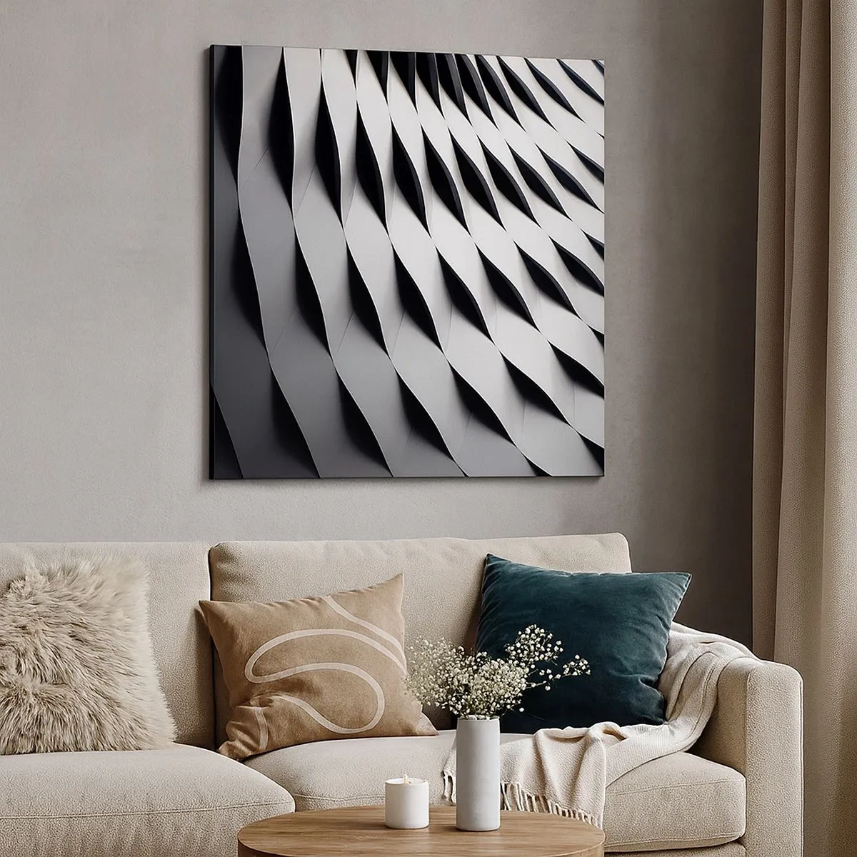 Obraz na płótnie - Na powierzchni fal - 30x30 cm