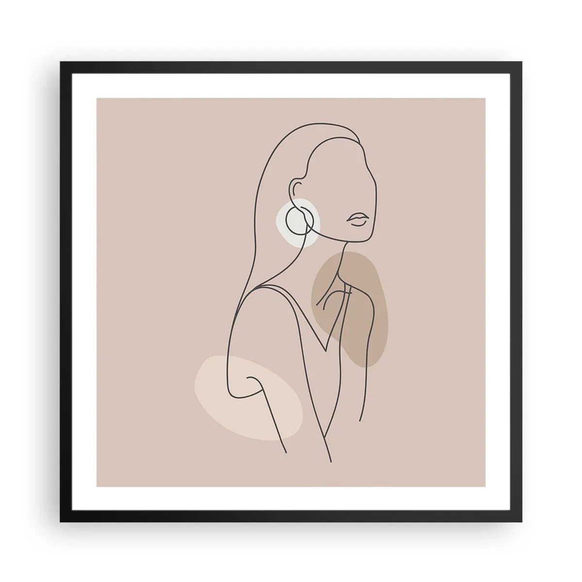 Plakat w czarnej ramie - Ikona dziewczęcości - 60x60 cm