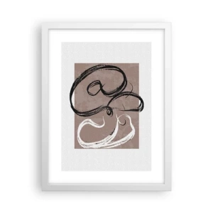 Plakat w białej ramie - Kompozycja – poszukiwanie pełni - 30x40 cm