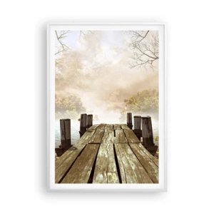 Plakat w białej ramie - Łagodny smutek jesieni - 70x100 cm