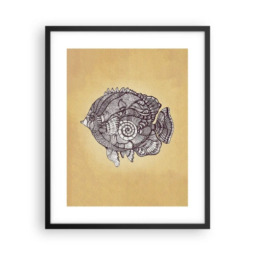 Plakat w czarnej ramie - Z oceanu ornamentów - 40x50 cm