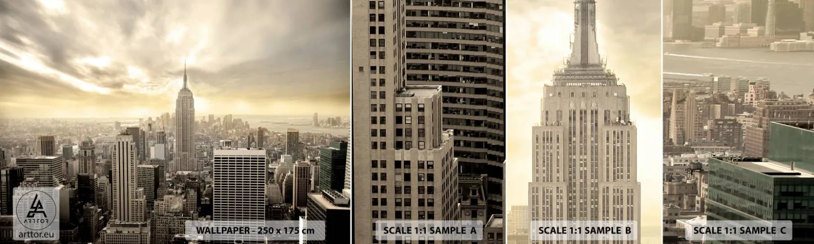 Fototapeta Próbka Standard Eco - Nowy Jork utkany z szarości - Miasto, Nowy Jork, Manhattan - 100x30 cm