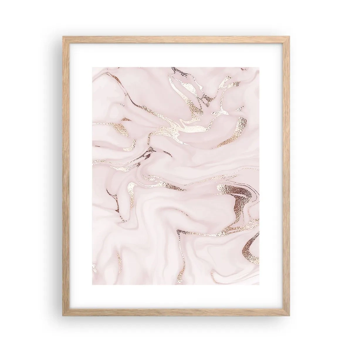 Plakat w ramie jasny dąb - W różowym szale - 40x50 cm