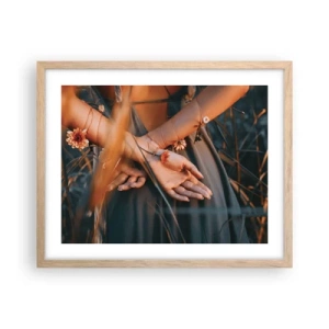 Plakat w ramie jasny dąb - Związana z naturą - 50x40 cm