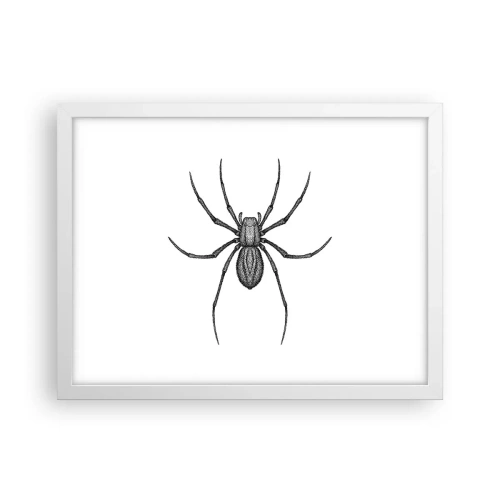 Plakat w białej ramie - Niepokojąca precyzja - 40x30 cm