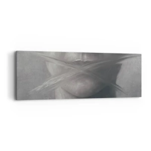 Obraz na płótnie - Ani słowa - 90x30 cm