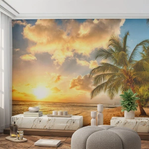 Fototapeta na wymiar Premium Sand - Wieczne lato, zawsze wakacje - Krajobraz, Plaża, Palma Kokosowa