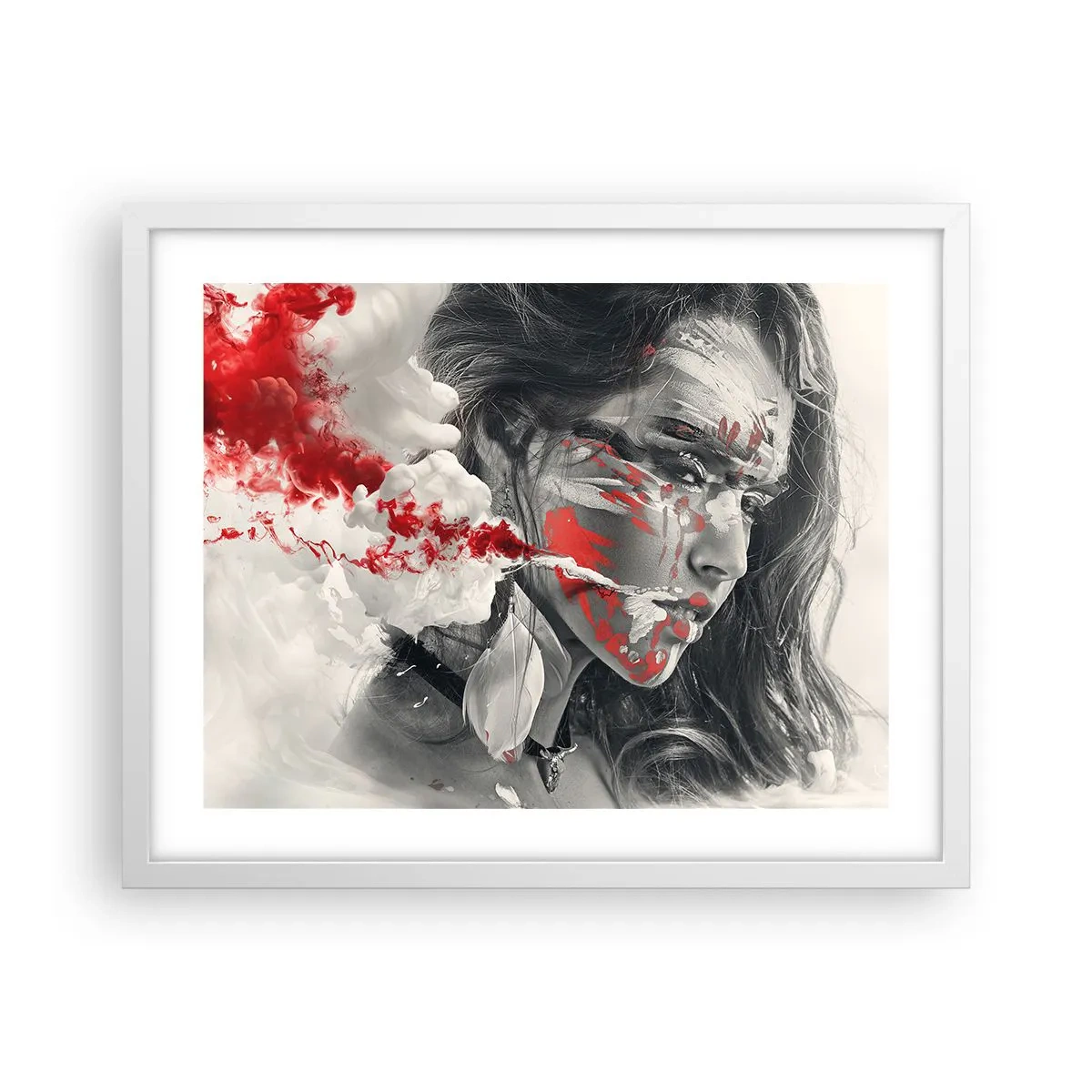 Plakat w białej ramie - W oparach absurdu - 50x40 cm