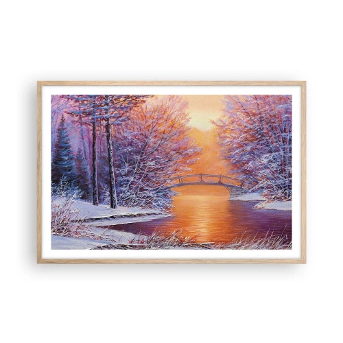 Plakat w ramie jasny dąb - Spotkajmy się tu - 91x61 cm