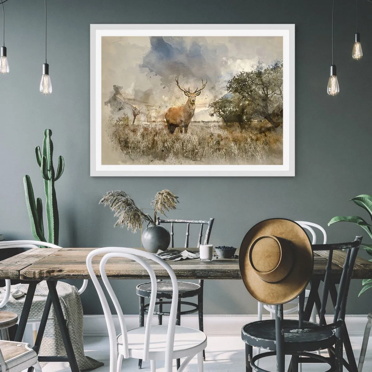 Plakat w białej ramie - Godność - siła - dostojeństwo - 50x40 cm