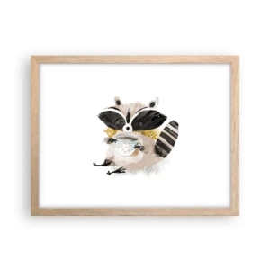 Plakat w ramie jasny dąb - Mój przyjaciel szop - 40x30 cm