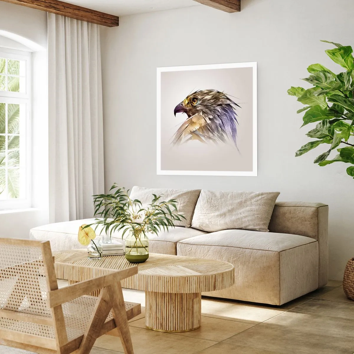 Plakat - Portret wojownika - 50x50 cm