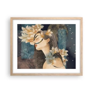 Plakat w ramie jasny dąb - Baśń o królewnie z liliami - 50x40 cm