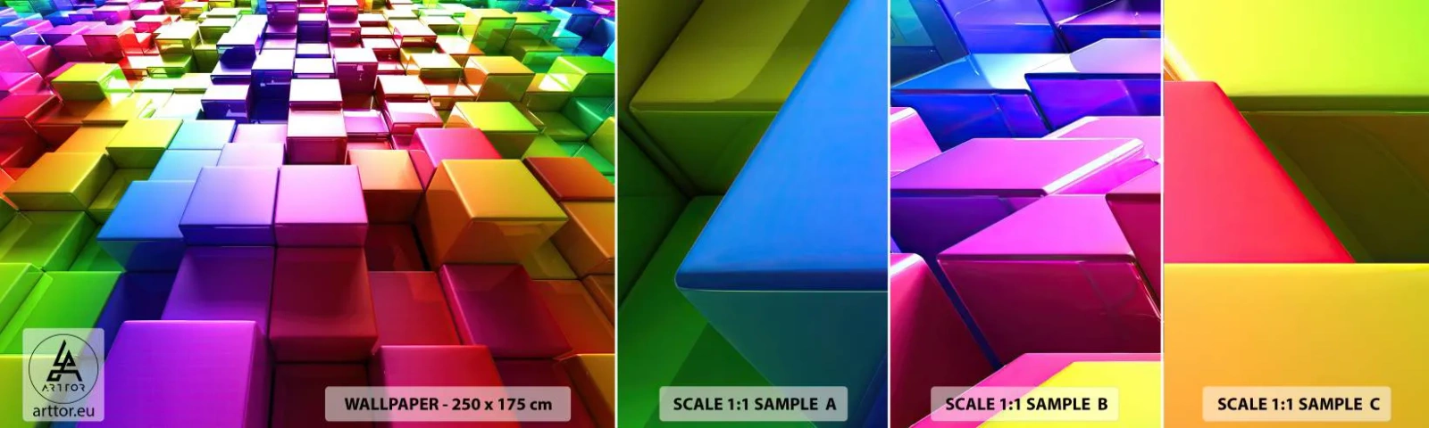 Fototapeta Próbka Standard Eco - Op-artowe wespół w zespół - Abstrakcja, Grafika, 3D - 100x30 cm