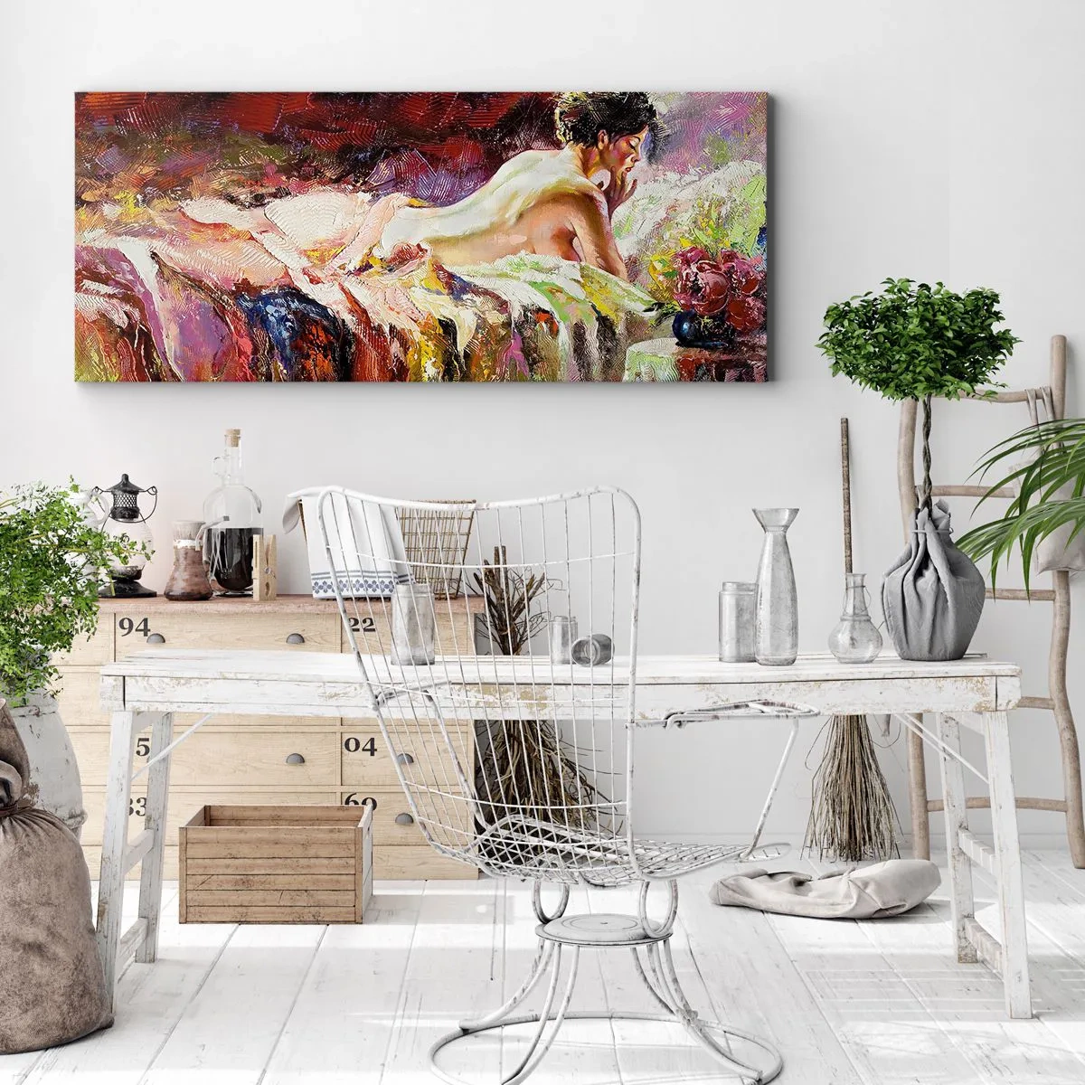 Obraz na płótnie - Zamyślona Wenus - 100x40 cm