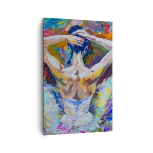 Obraz na płótnie - Baletnica w dynamicznych kolorach i malarskiej ekspresji - 80x120cm - To może być wszysko - Nowoczesna dekoracja ścienna do salonu i sypialni ARTTOR