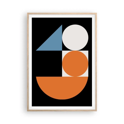 Plakat w ramie jasny dąb - Układ figurowy - 70x100 cm