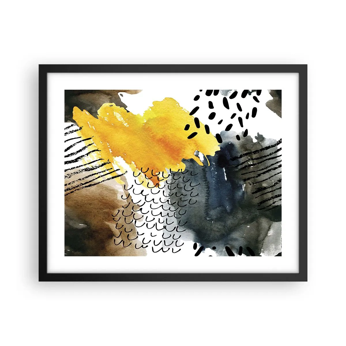 Plakat w czarnej ramie - Spotkanie żywiołów - 50x40 cm