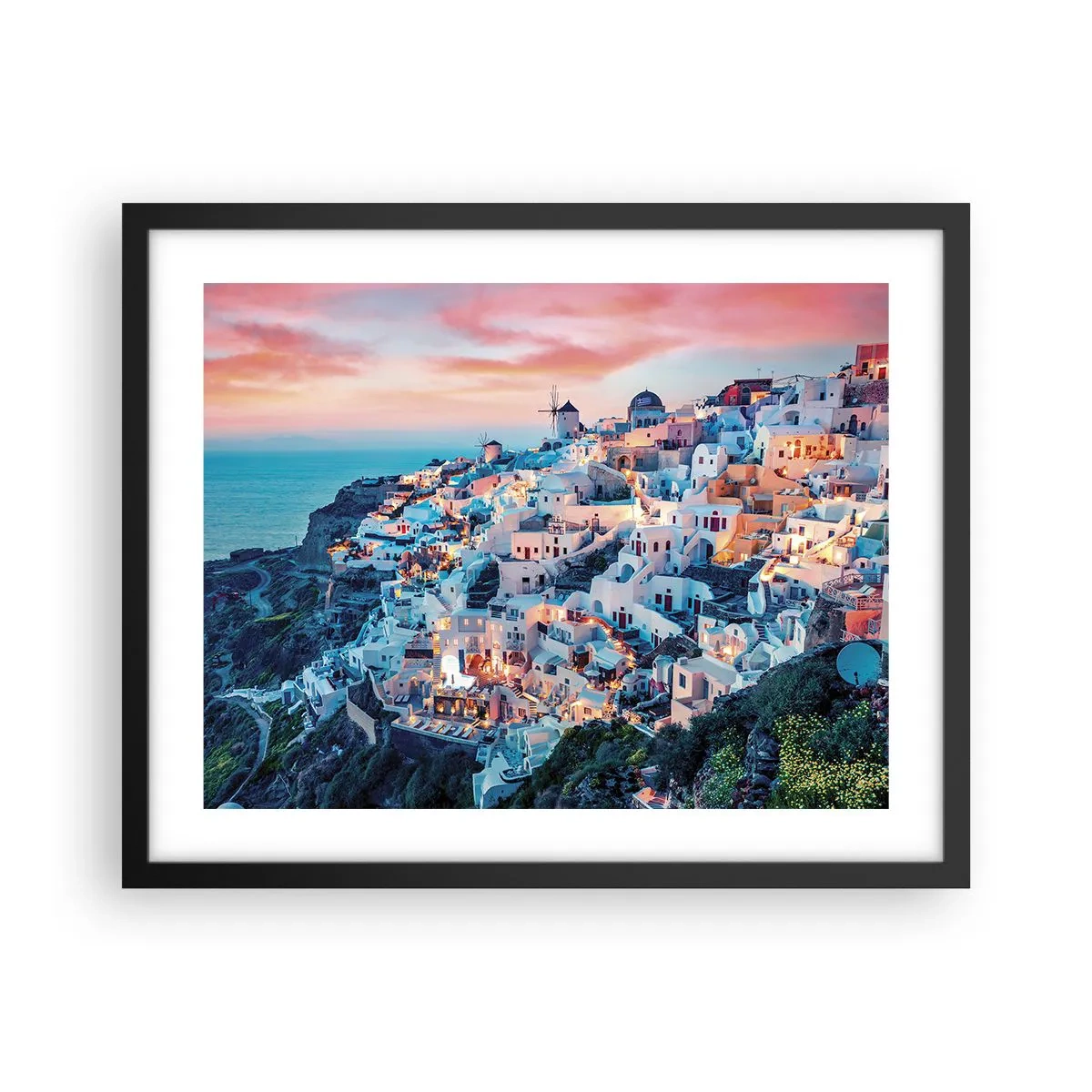 Plakat w czarnej ramie - Twoje wielkie greckie wakacje - 50x40 cm