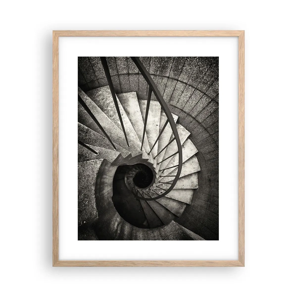Plakat w ramie jasny dąb - Schodami w górę, schodami w dół - 40x50 cm